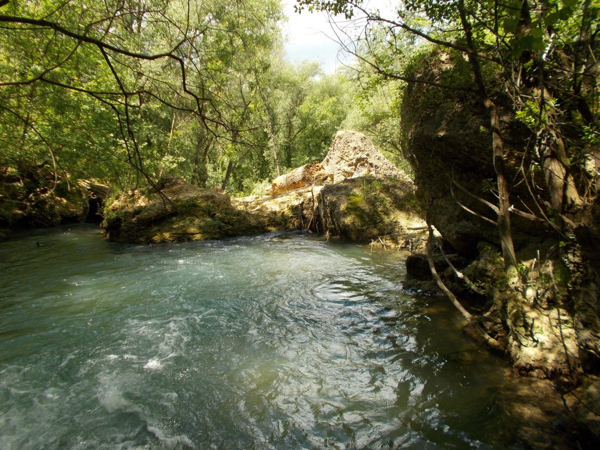 Le acque del Farfa scorrono tra rocce e bosco